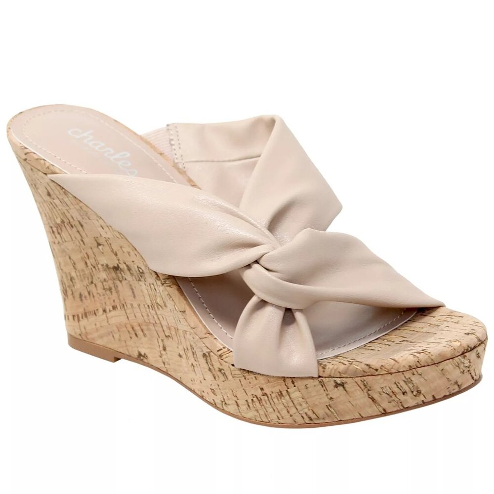 New Charles by Charles David Lyric Wedge Sandal – Nude Color,  7M, New With Box